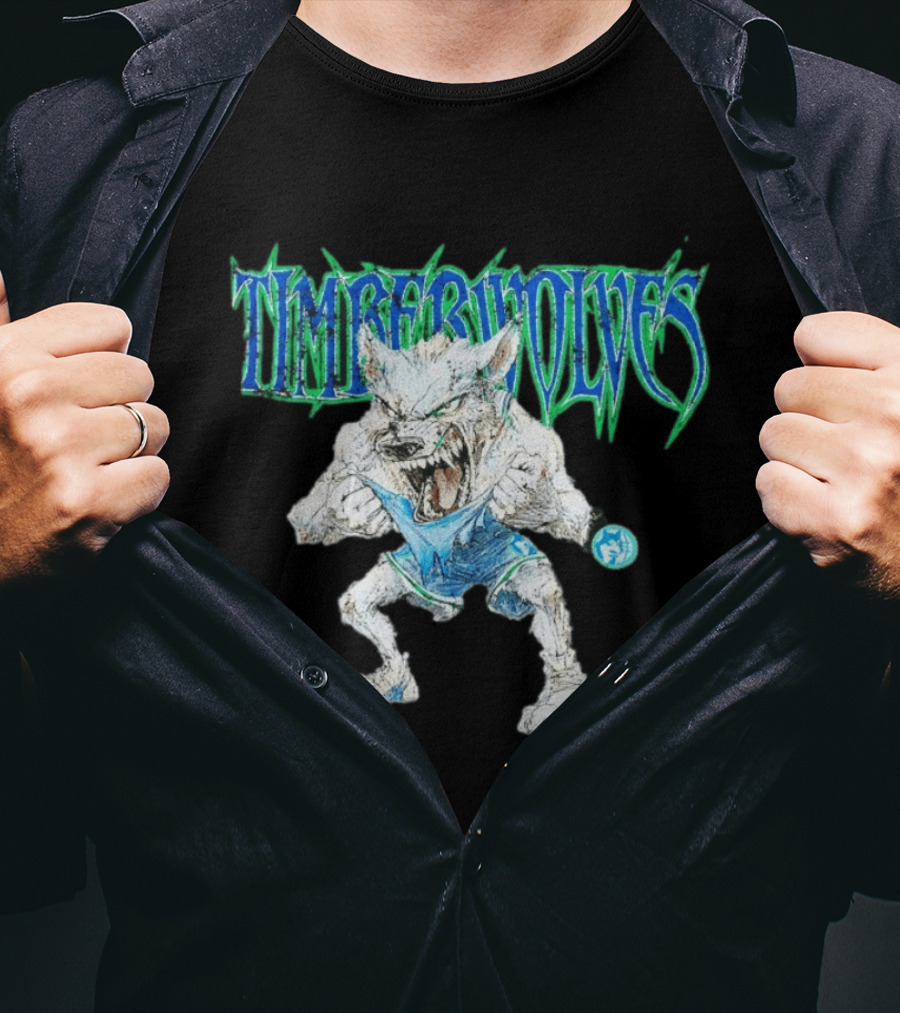Timberwolves Mascot Crunch The Wolf Fierce T-Shirt