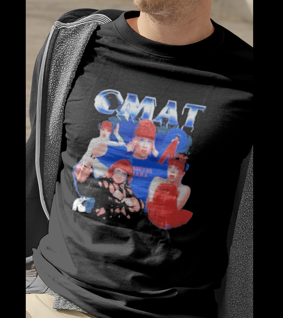 CMAT Retro Pop Style Collage With Colorful Characters T-Shirt