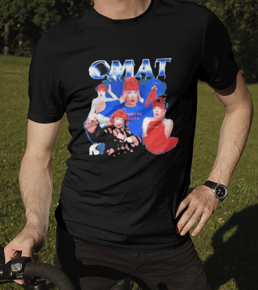 CMAT Retro Pop Style Collage With Colorful Characters T-Shirt