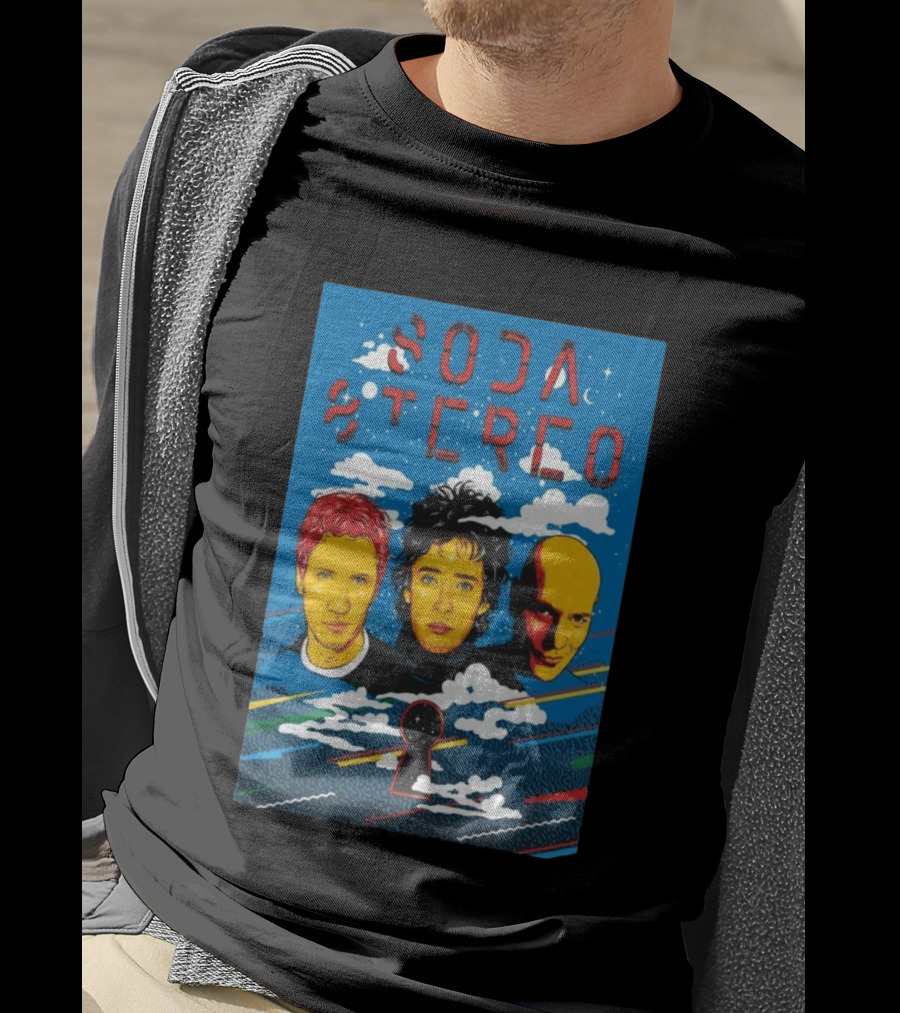 Soda Stereo Band Ecos 2026 Keyhole T-Shirt