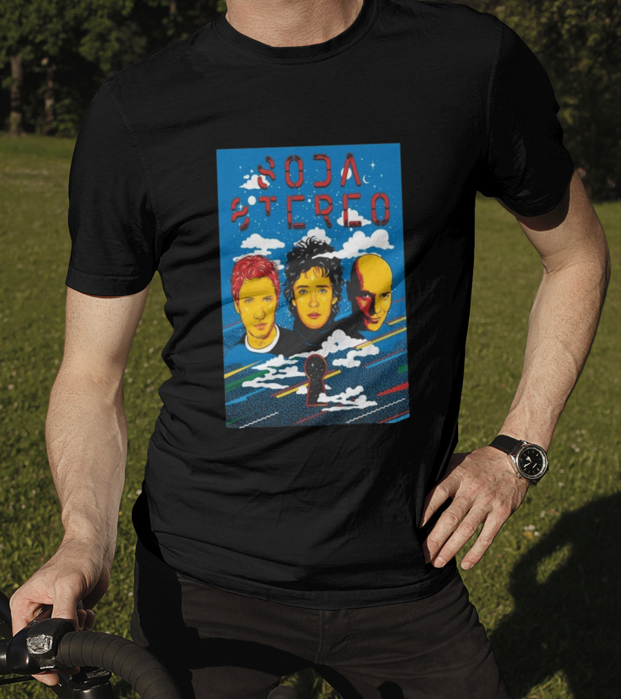 Soda Stereo Band Ecos 2026 Keyhole T-Shirt