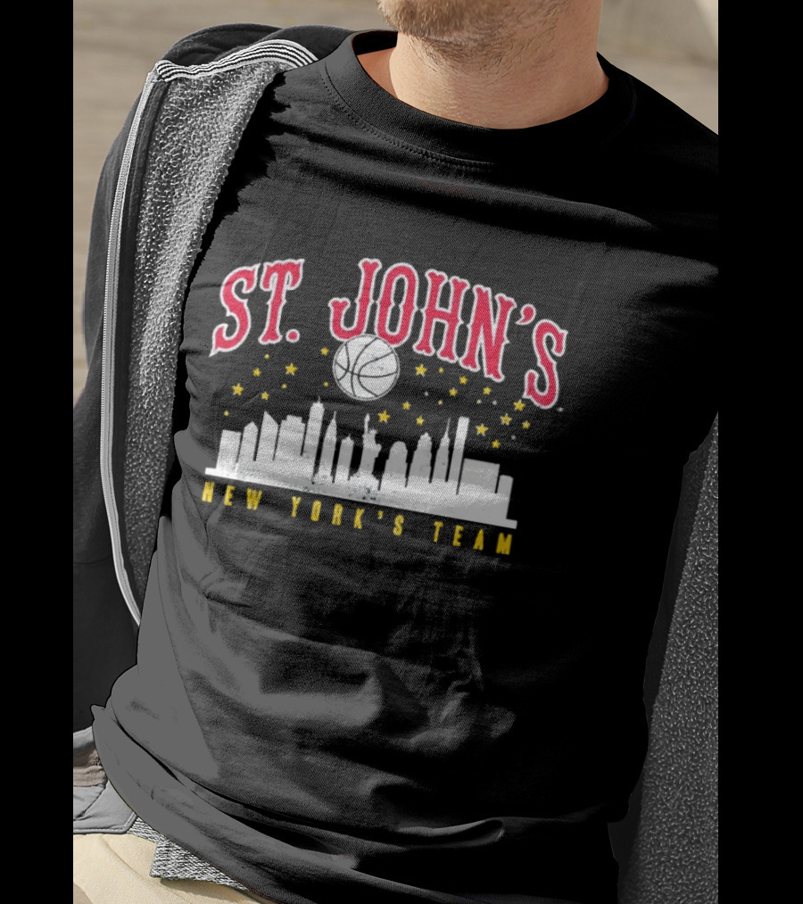 St. John's New York's Team Skyline Stars Moon T-Shirt