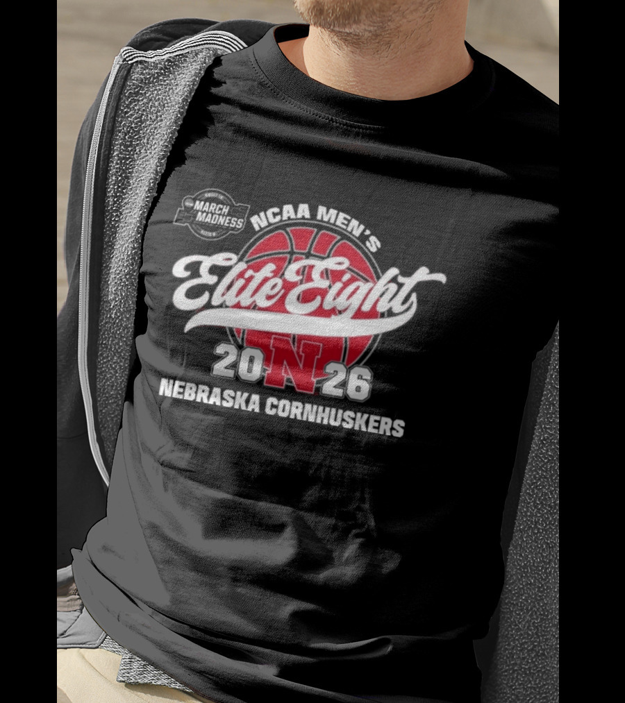 NCAA Men's Elite Eight March Madness Nebraska Cornhuskers 2026 Basketball Tournament T-Shirt