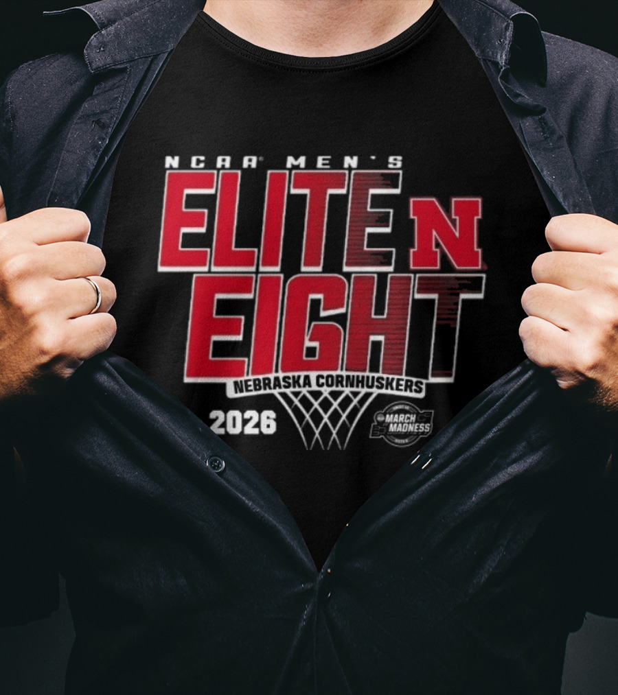 NCAA Men's 2026 Elite Eight Nebraska Cornhuskers March Madness T-Shirt