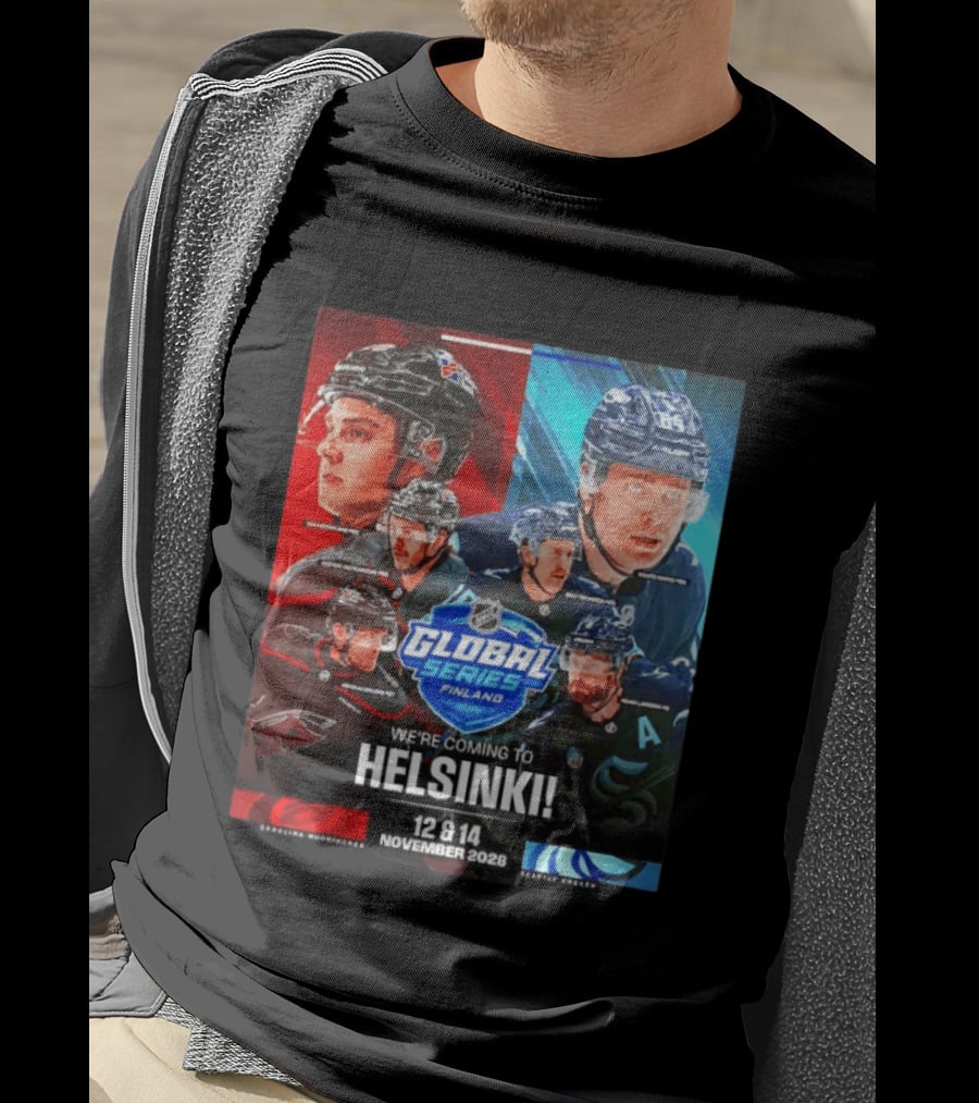 NHL Global Series Finland 2026 Helsinki Carolina Hurricanes Vs Seattle Kraken November 12 14 T-Shirt
