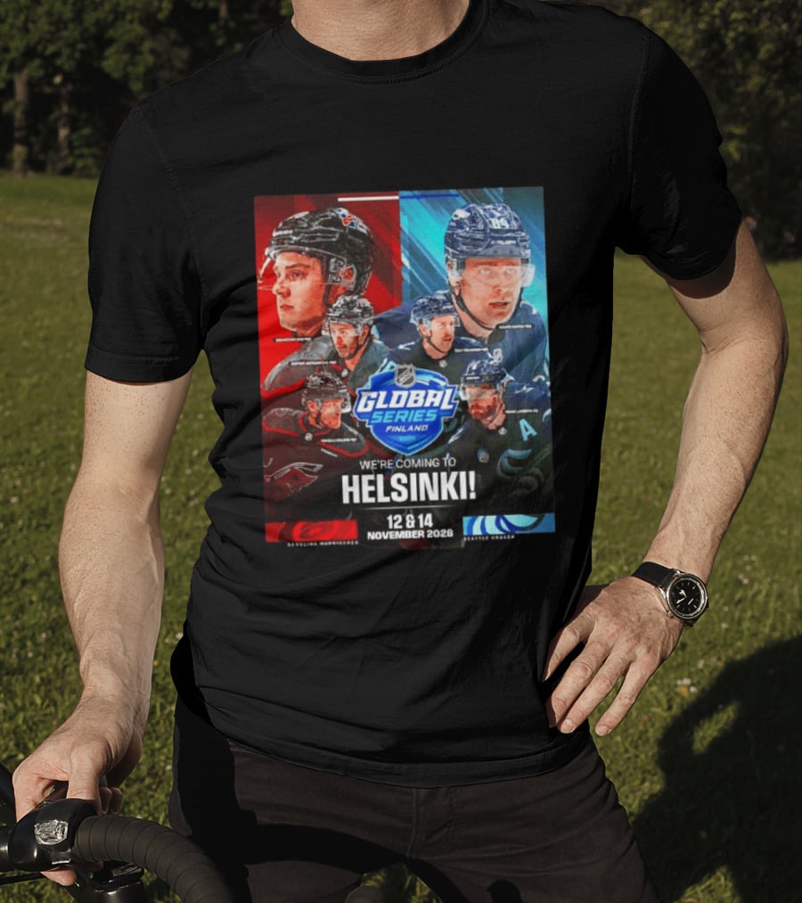 NHL Global Series Finland 2026 Helsinki Carolina Hurricanes Vs Seattle Kraken November 12 14 T-Shirt