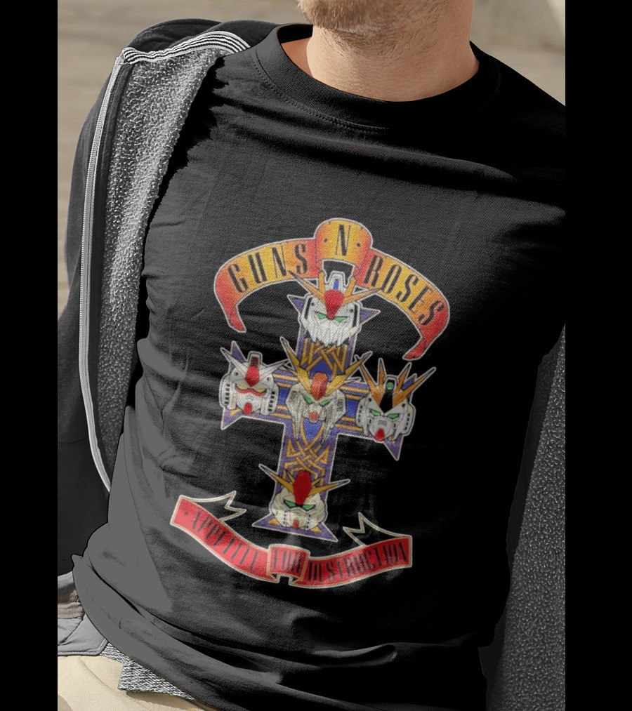 Guns N Roses Gundam Cross Appetite For Destruction T-Shirt