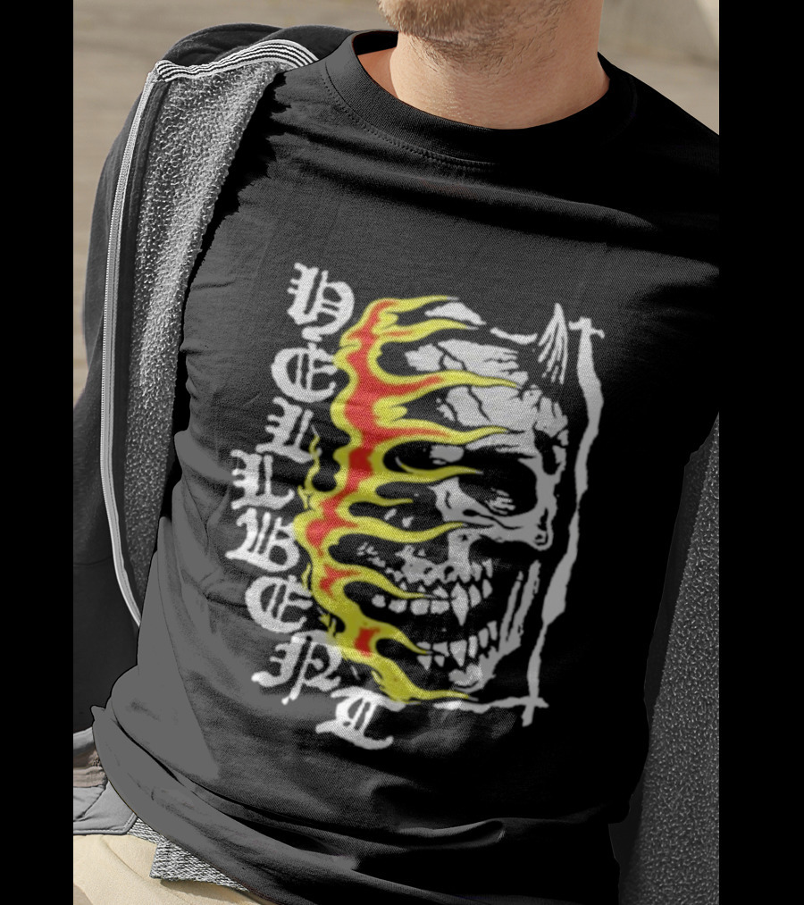 Hellbent No Face No Name Flaming Skull T-Shirt