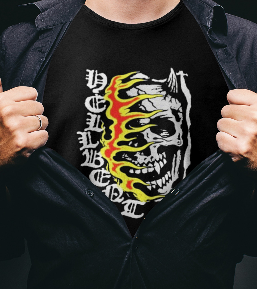 Hellbent No Face No Name Flaming Skull T-Shirt