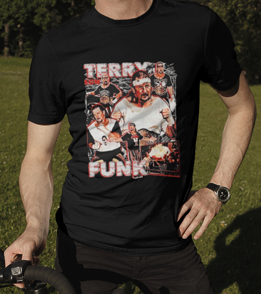 Terry Funk ECW Wrestling Collage T-Shirt