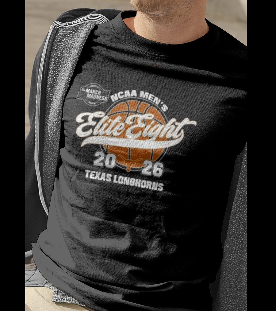 Texas Longhorns 2026 NCAA Men's Elite Eight Basketball Tournament March Madness T-Shirt
