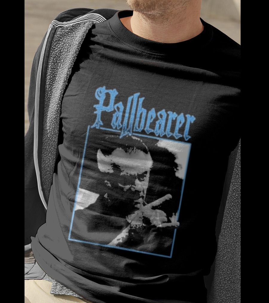 Pallbearer Gothic Font Black And White T-Shirt