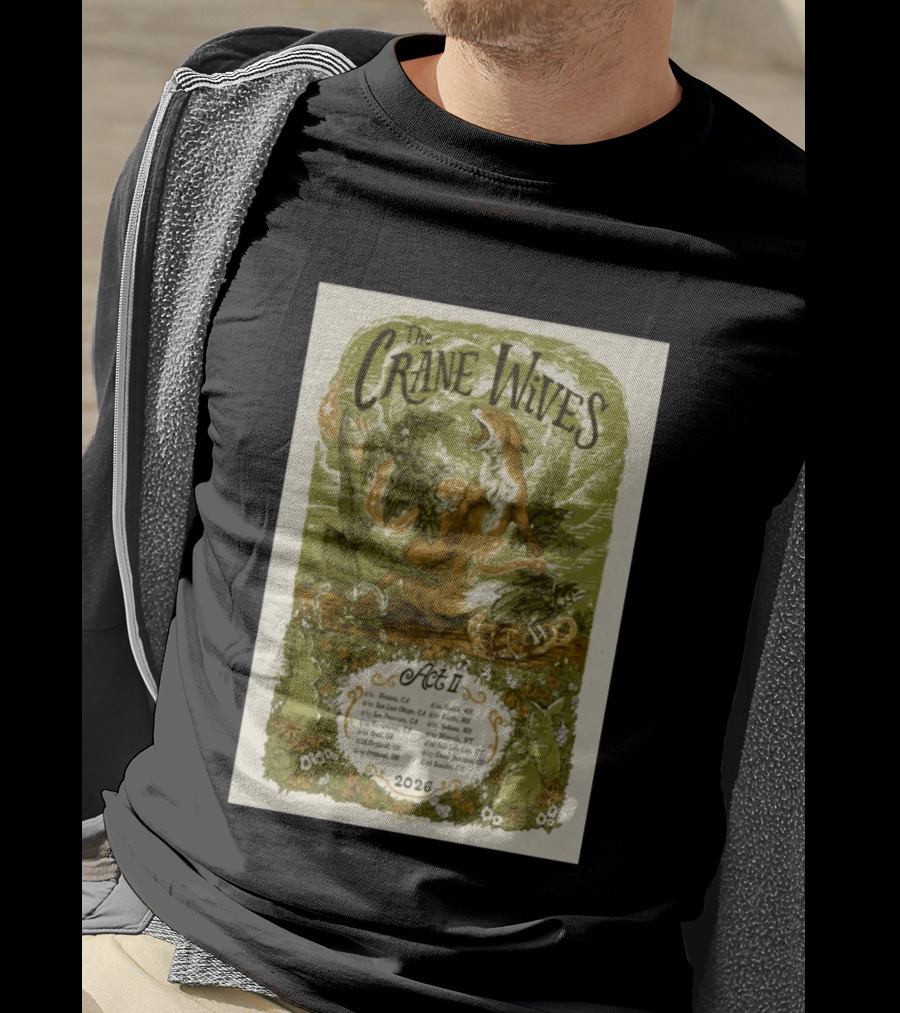 The Crane Wives Act II 2026 Concert Tour Dates Fox And Leaves T-Shirt