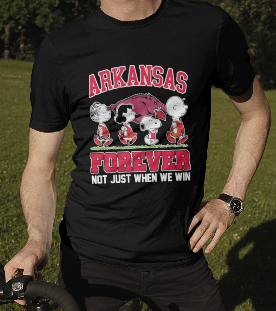 Arkansas Basketball Forever Peanuts Not Just When We Win T-Shirt