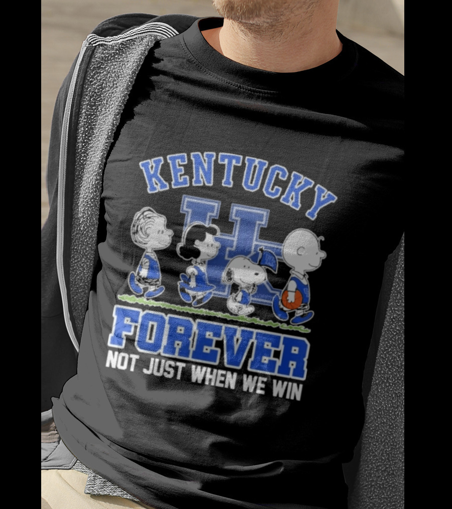 Kentucky Basketball Forever Not Just When We Win Peanuts Characters T-Shirt