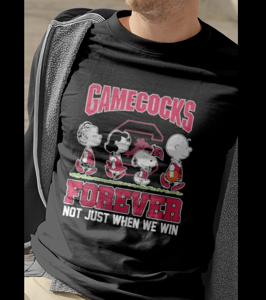 Gamecocks Peanuts Not Just When We Win Forever T-Shirt