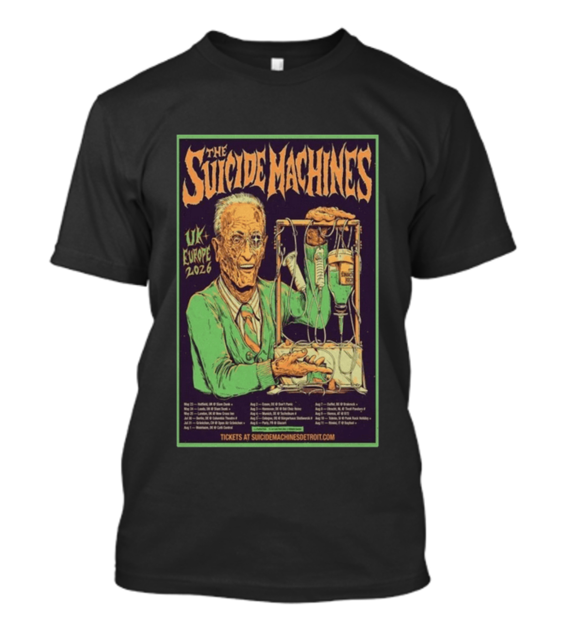 The Suicide Machines UK Europe 2026 Tour Vintage Punk Rock Concert Schedule T-Shirt