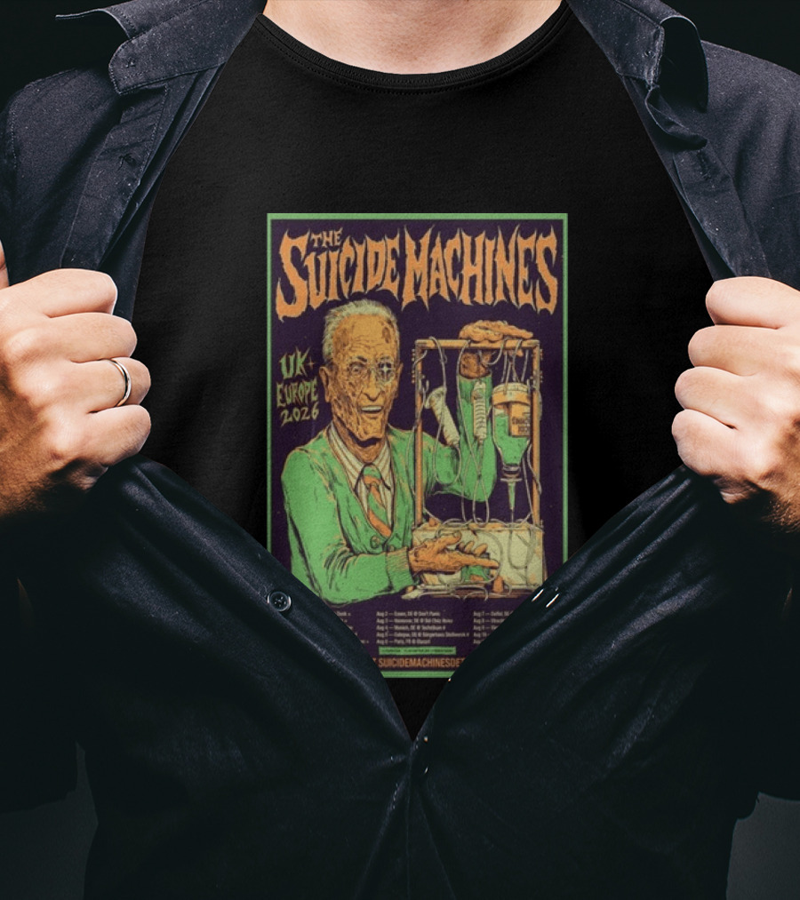 The Suicide Machines UK Europe 2026 Tour Vintage Punk Rock Concert Schedule T-Shirt