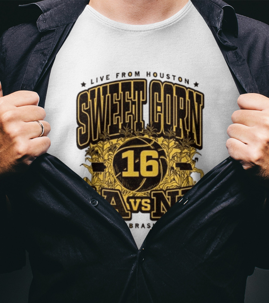 Live From Houston Sweet Corn 16 Iowa Vs Nebraska 2026 T-Shirt