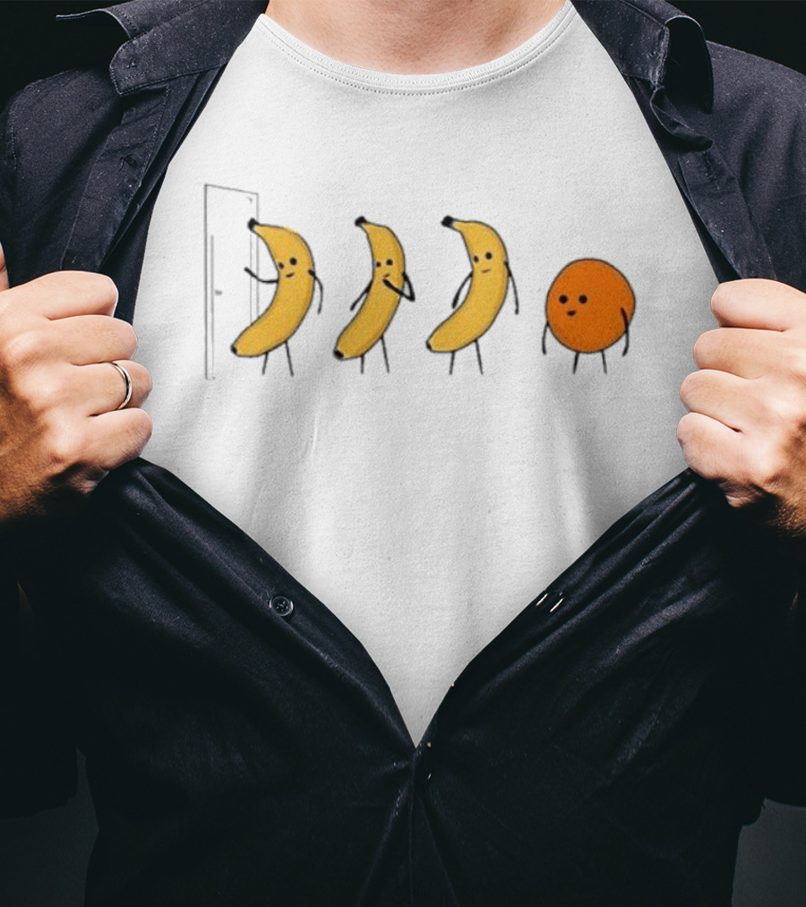 Nathan W. Pyle Banana Knock Knock Joke Comic Orange T-Shirt