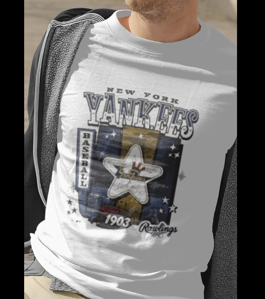 New York Yankees Cooperstown Baseball Since 1903 Rawlings 47 T-Shirt