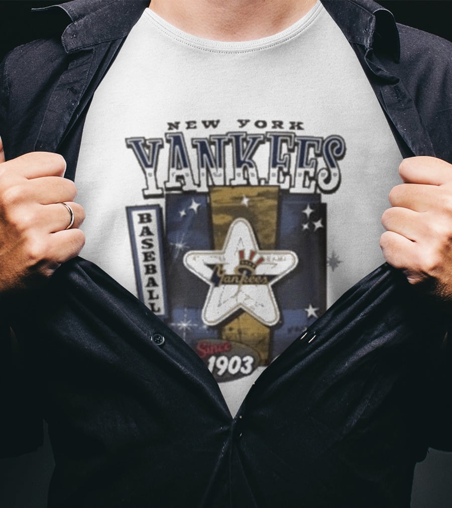 New York Yankees Cooperstown Baseball Since 1903 Rawlings 47 T-Shirt