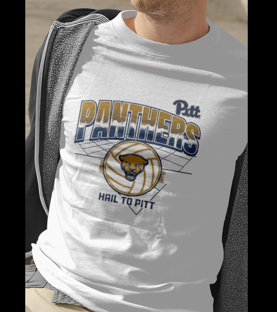 Pitt Panthers Volleyball Hail To Pitt Grid T-Shirt