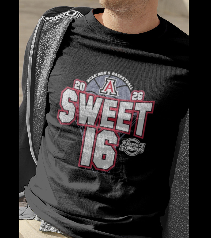 Arizona Wildcats 2026 Sweet 16 Men's Basketball Tournament March Madness T-Shirt