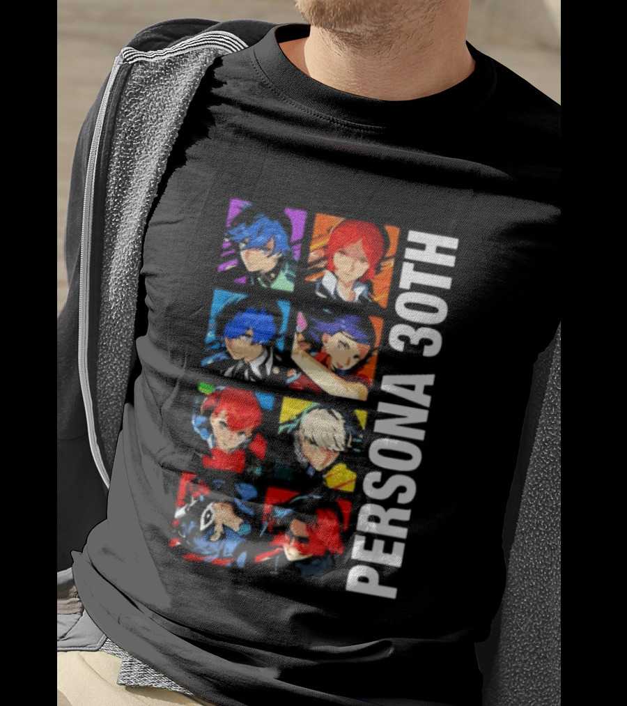 Atlus Persona 30th Anniversary Protagonist Series Legacy Stack T-Shirt