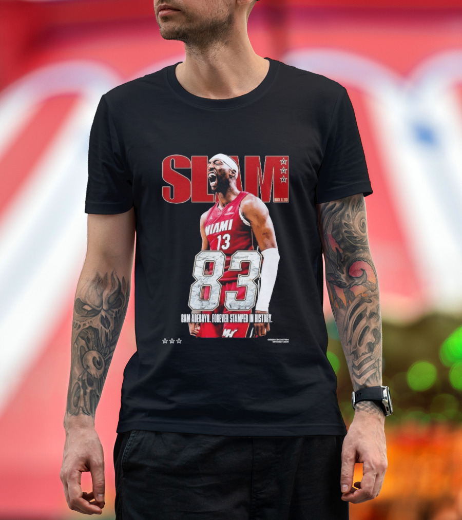 Slam March 2023 Bam Adebayo Miami 83 Points Forever Stamped In History T-Shirt