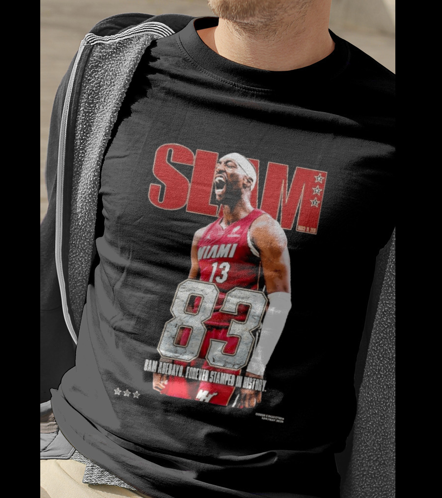 Slam March 2023 Bam Adebayo Miami 83 Points Forever Stamped In History T-Shirt