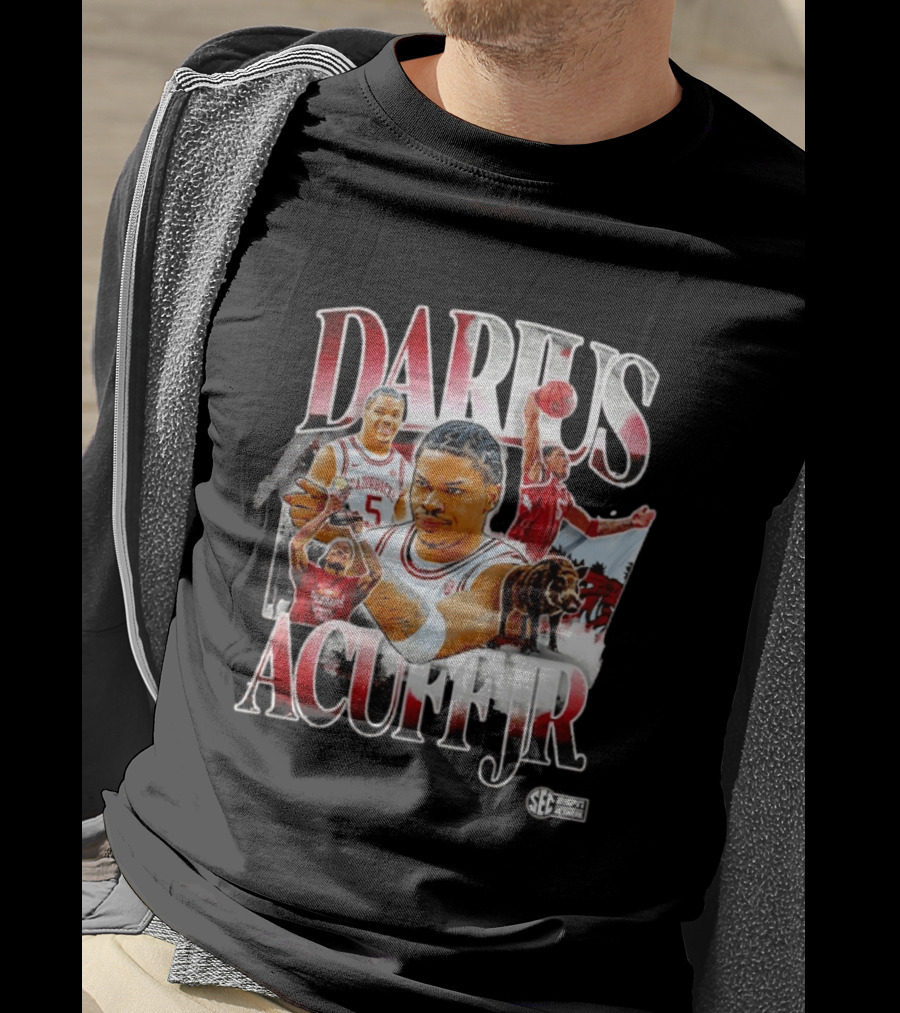 Darius Acuff Jr. Arkansas Razorbacks Basketball SEC Network T-Shirt