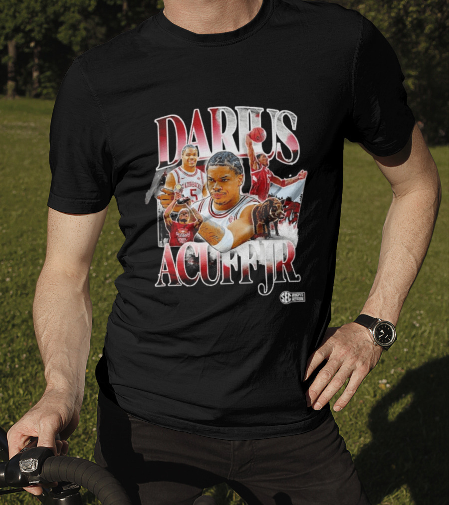 Darius Acuff Jr. Arkansas Razorbacks Basketball SEC Network T-Shirt