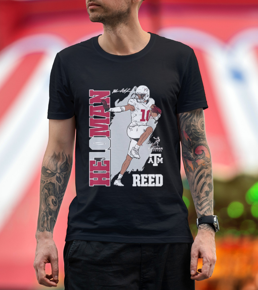 Marcel Reed Texas A&M Aggies Heloman Heisman Pose T-Shirt