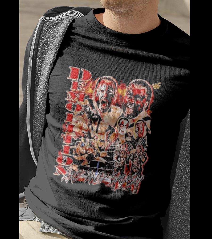 Demolition WWF Axe And Smash Wrestling Collage T-Shirt