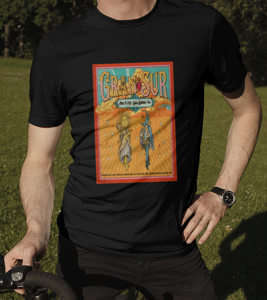 Gran Sur Abril 16 2026 Sala Sonora Roma Norte Mexico City Sun And Moon T-Shirt