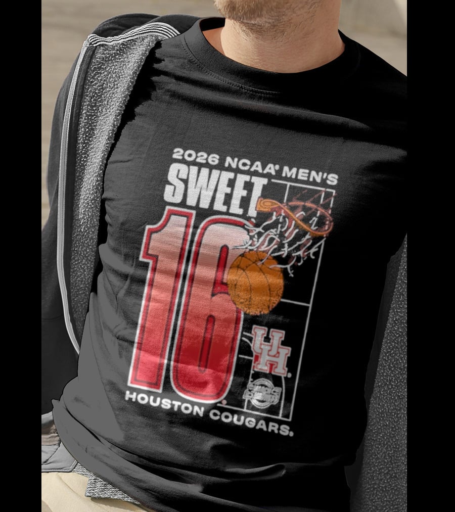 2026 NCAA Men's Sweet 16 Bound Houston Cougars Basketball T-Shirt