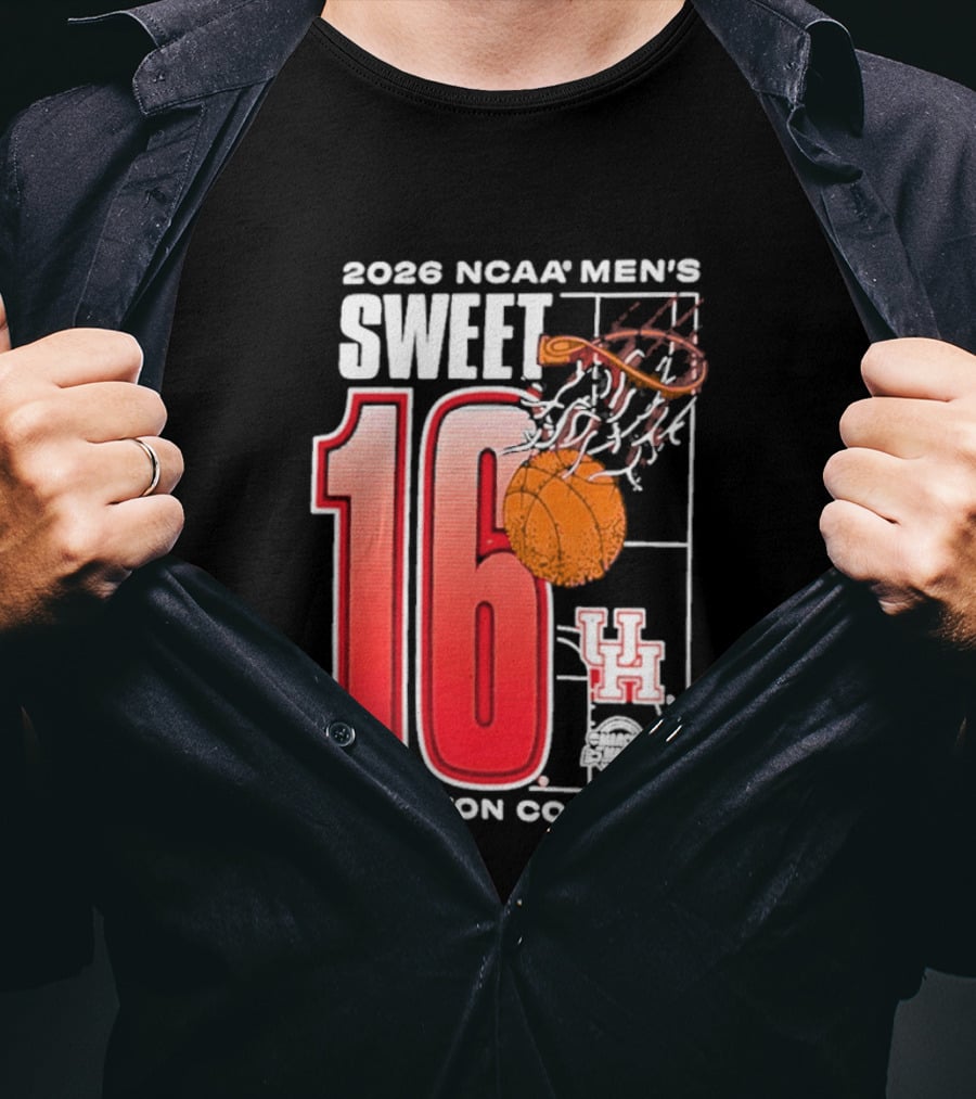 2026 NCAA Men's Sweet 16 Bound Houston Cougars Basketball T-Shirt