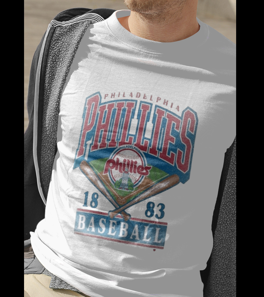 Philadelphia Phillies 1883 Baseball Vintage Style Big & Tall T-Shirt