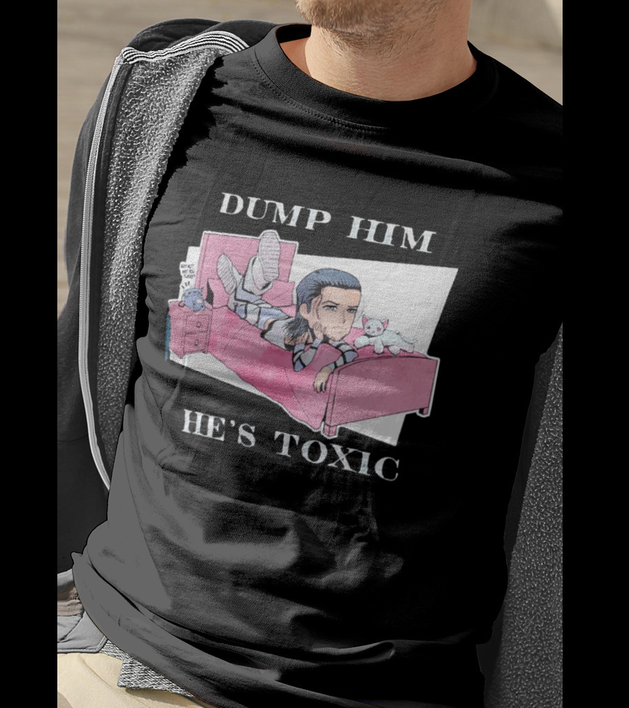 Dump Him He's Toxic Cartoon Kit Wilson WWE T-Shirt