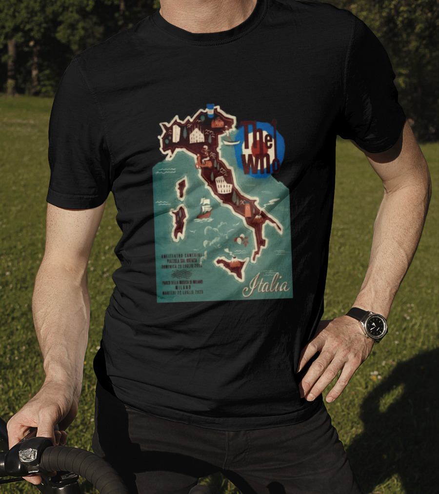 The Who Italia Tour 2026 Anfiteatro Camerini Padova Sul Brenta Parco Della Musica Milano T-Shirt