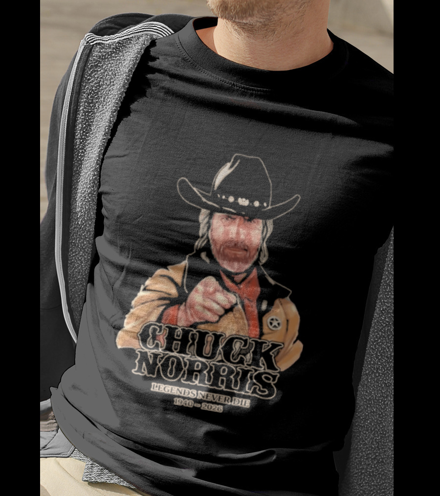 2026 Chuck Norris Legends Never Die 1940 2026 T-Shirt