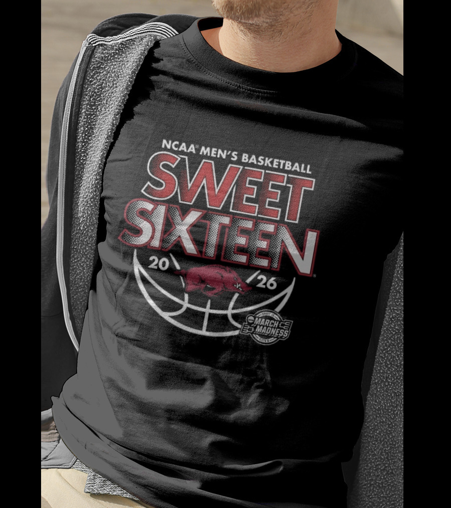 NCAA Men's Basketball Sweet Sixteen Arkansas Razorbacks 2026 T-Shirt