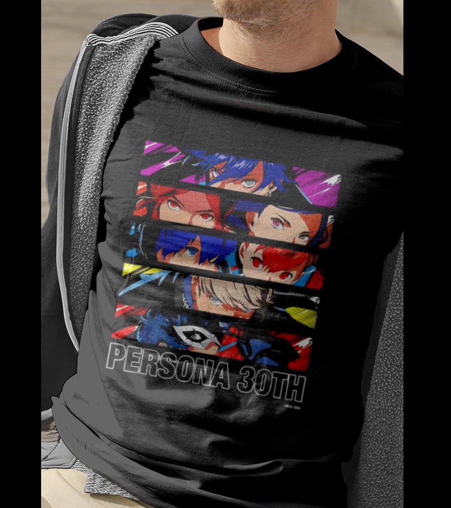 Atlus Persona 30th Protagonist Series Hero Line Up Anniversary Celebration T-Shirt