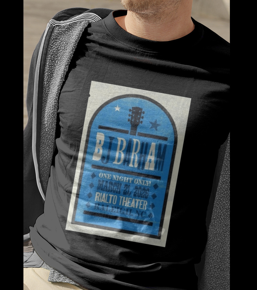 BJ Barham Live At Rialto Theater Raleigh NC March 21 2026 Event T-Shirt