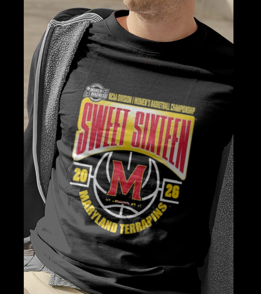 Maryland Terrapins Sweet Sixteen NCAA DI Women's Basketball March Madness 2026 T-Shirt