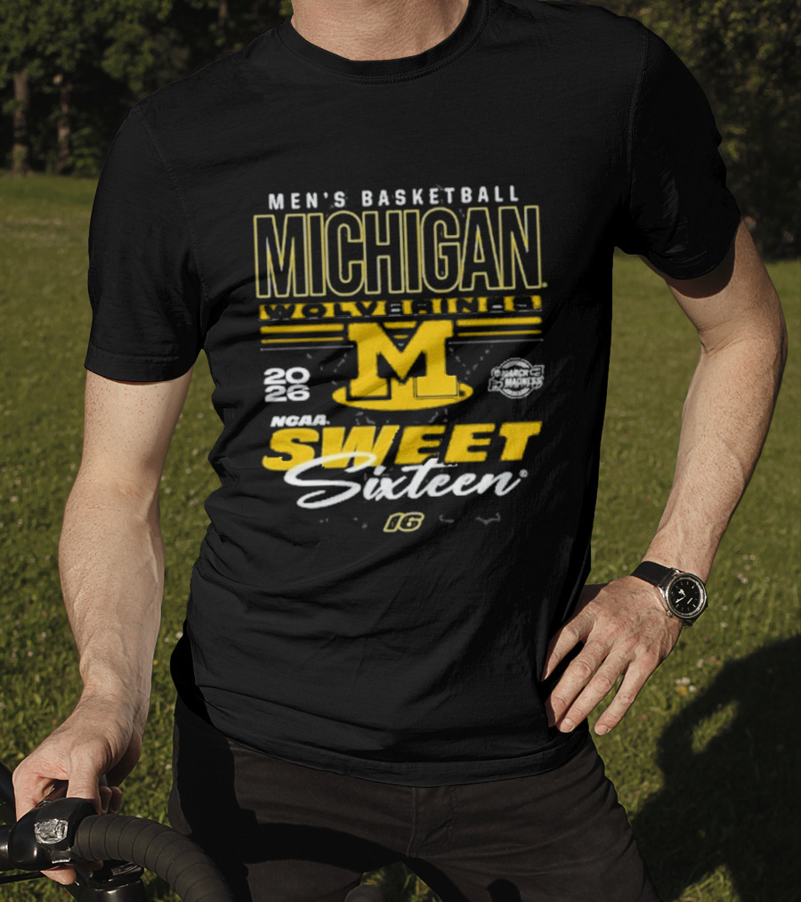 Michigan Wolverines Basketball 2026 NCAA Sweet Sixteen Bound March Madness T-Shirt