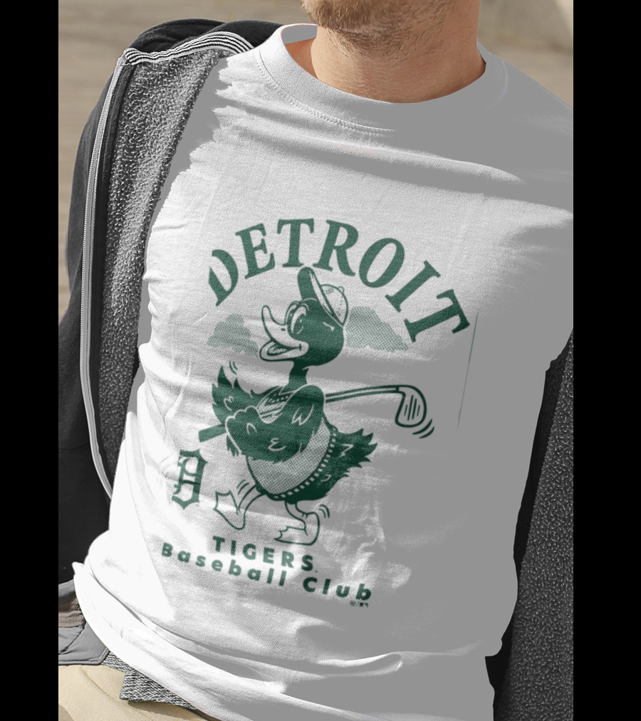 Detroit Tigers Baseball Club Duck Walking T-Shirt