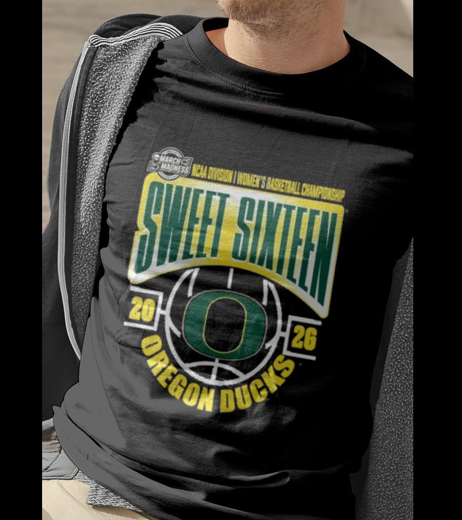 NCAA Women's Basketball Oregon Ducks Sweet Sixteen 2026 March Madness T-Shirt