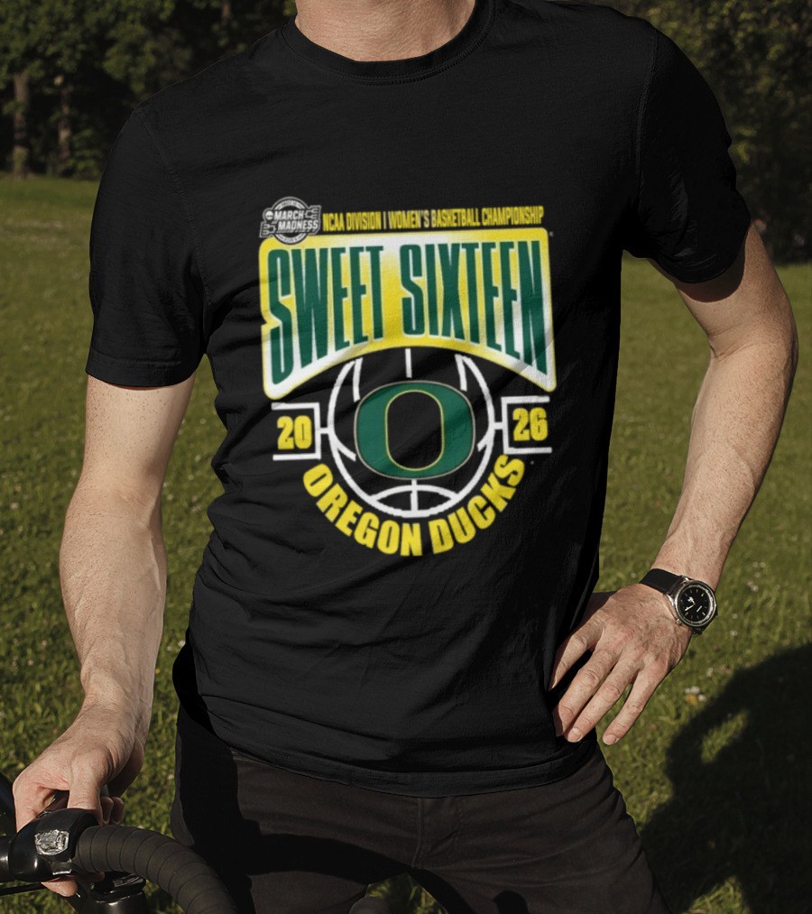 NCAA Women's Basketball Oregon Ducks Sweet Sixteen 2026 March Madness T-Shirt
